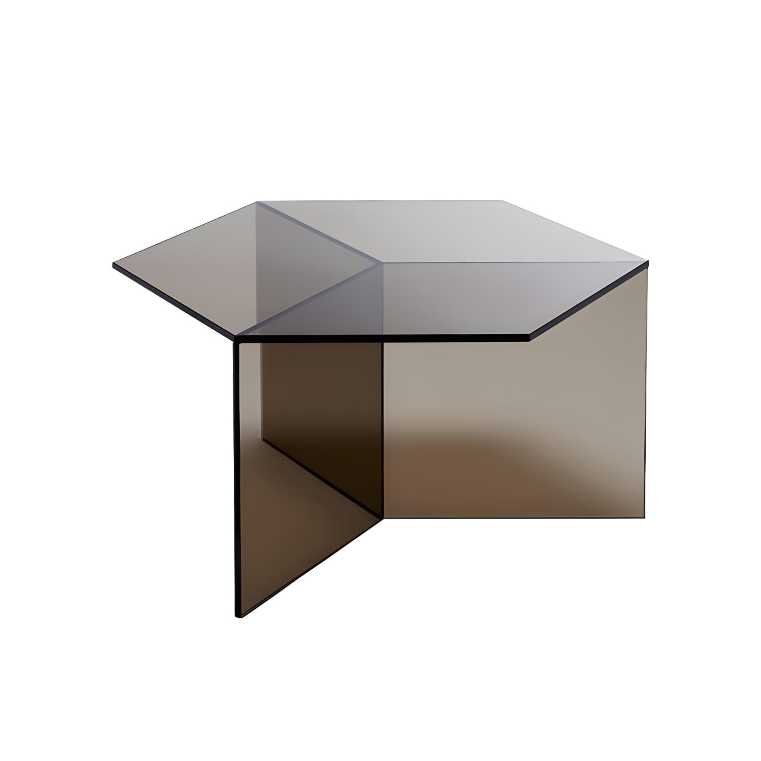 Geometric Clear Acrylic Coffee Table Modern Colored Cocktail Table - image 4