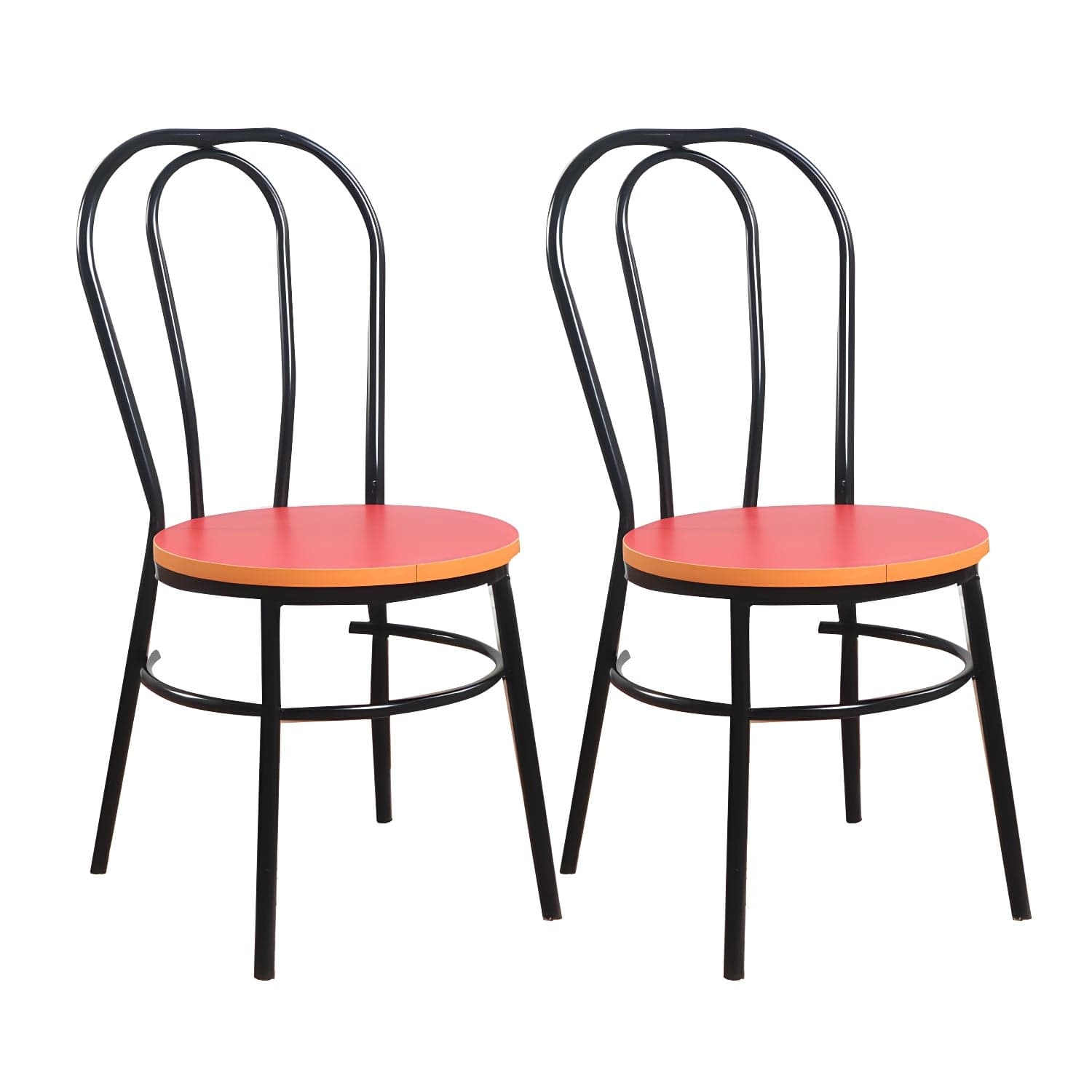 Contemporary Metal Dining Room Chairs Open Back Dining Armless Chair for Home Use - image 7