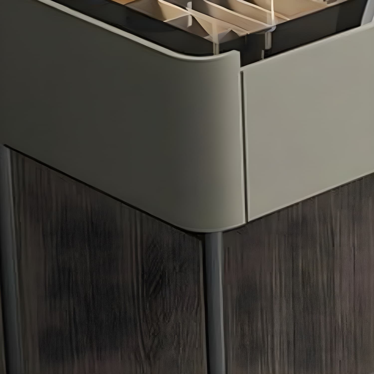 Modern Wooden Makeup Vanity with Glass Table Top & Drawers & Jewelry Storage - image 11