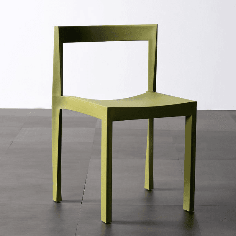 Simplistic Side Chair with Cerulean/Olive Green/Crimson Polymer Legs and Stackable Uncovered Back - image 4