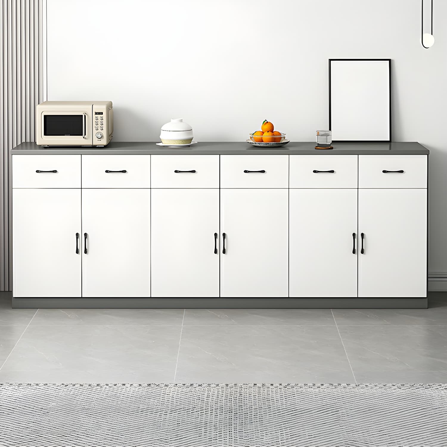 Modern Wood Sideboard Credenza with Drawers and Cabinets - Functional Storage Solution - image 5
