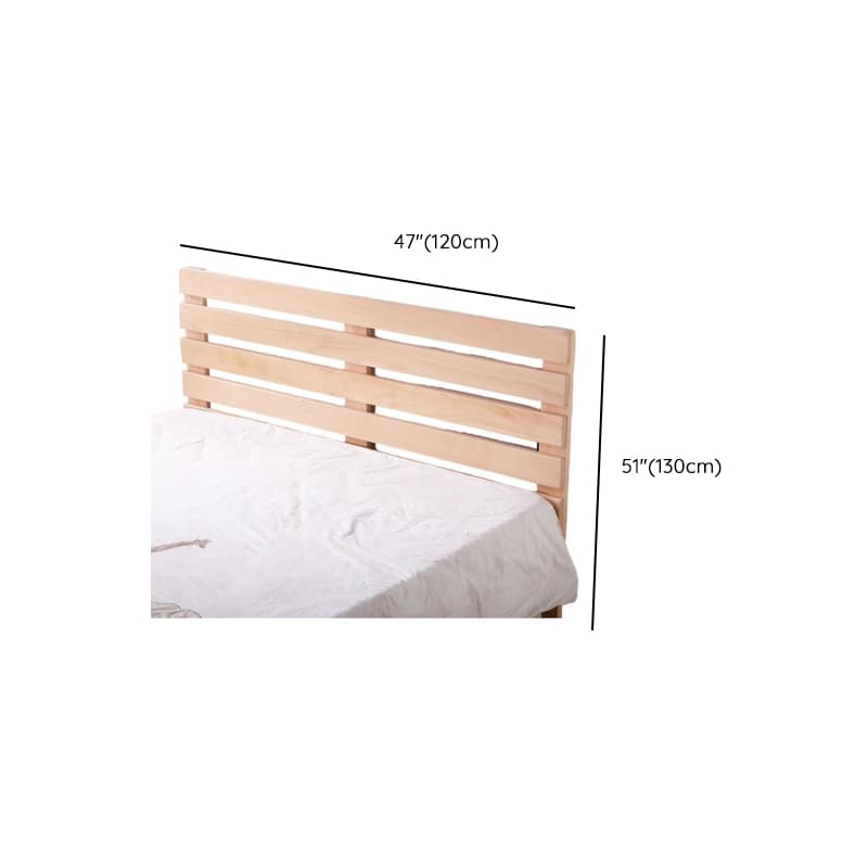 Scandinavian No Distressing Standard（36-55“） King(76"W x 80"L)/Queen(60"W x 80"L)/Full(54"W x 75"L) Beech Wood Panel/Slat Headboard, Solid Wood - image 10