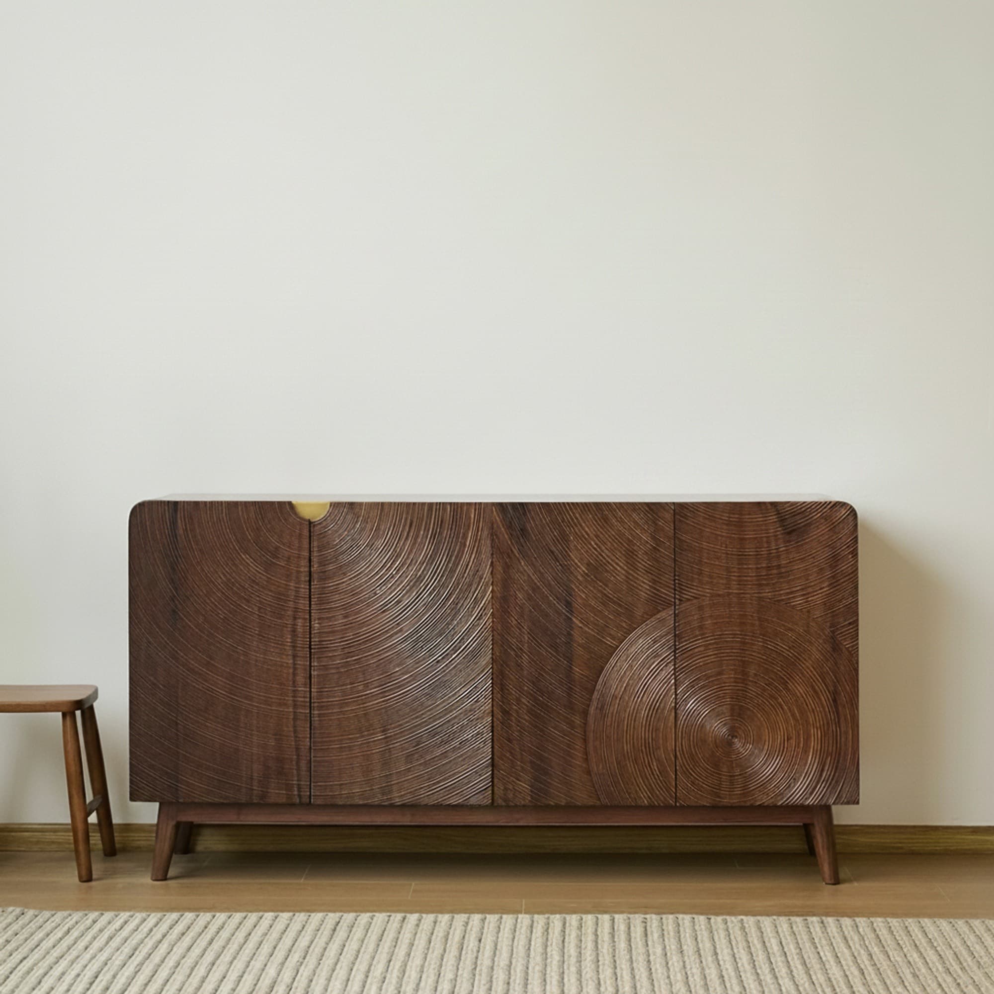 Sculpted Black Walnut Sideboard lifestyle 1