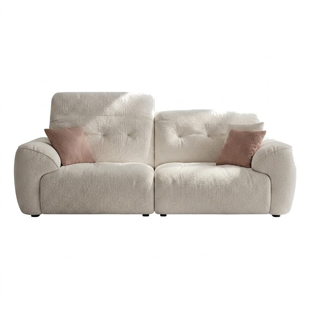 Creamy Chenille Adjustable Sofa lifestyle 1