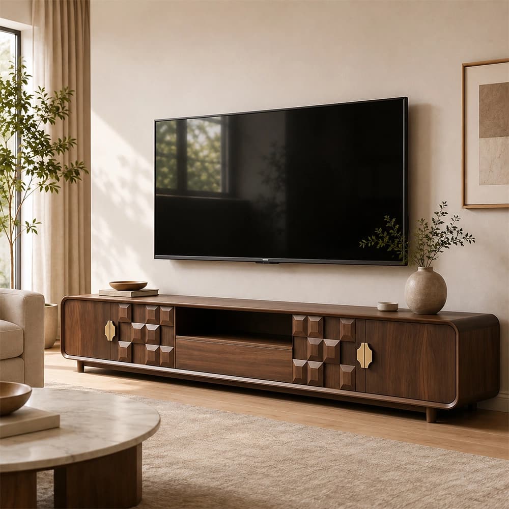 Black Walnut Media Console lifestyle 2