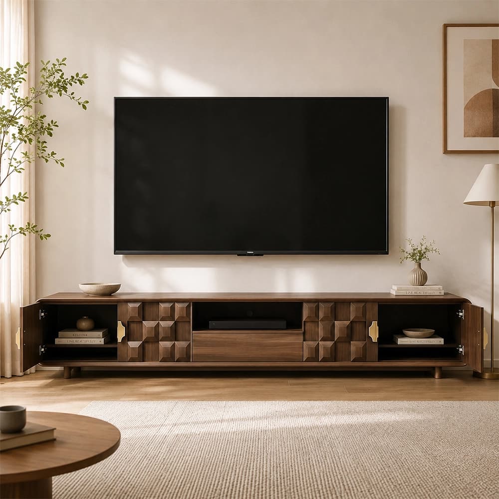 Black Walnut Media Console lifestyle 3