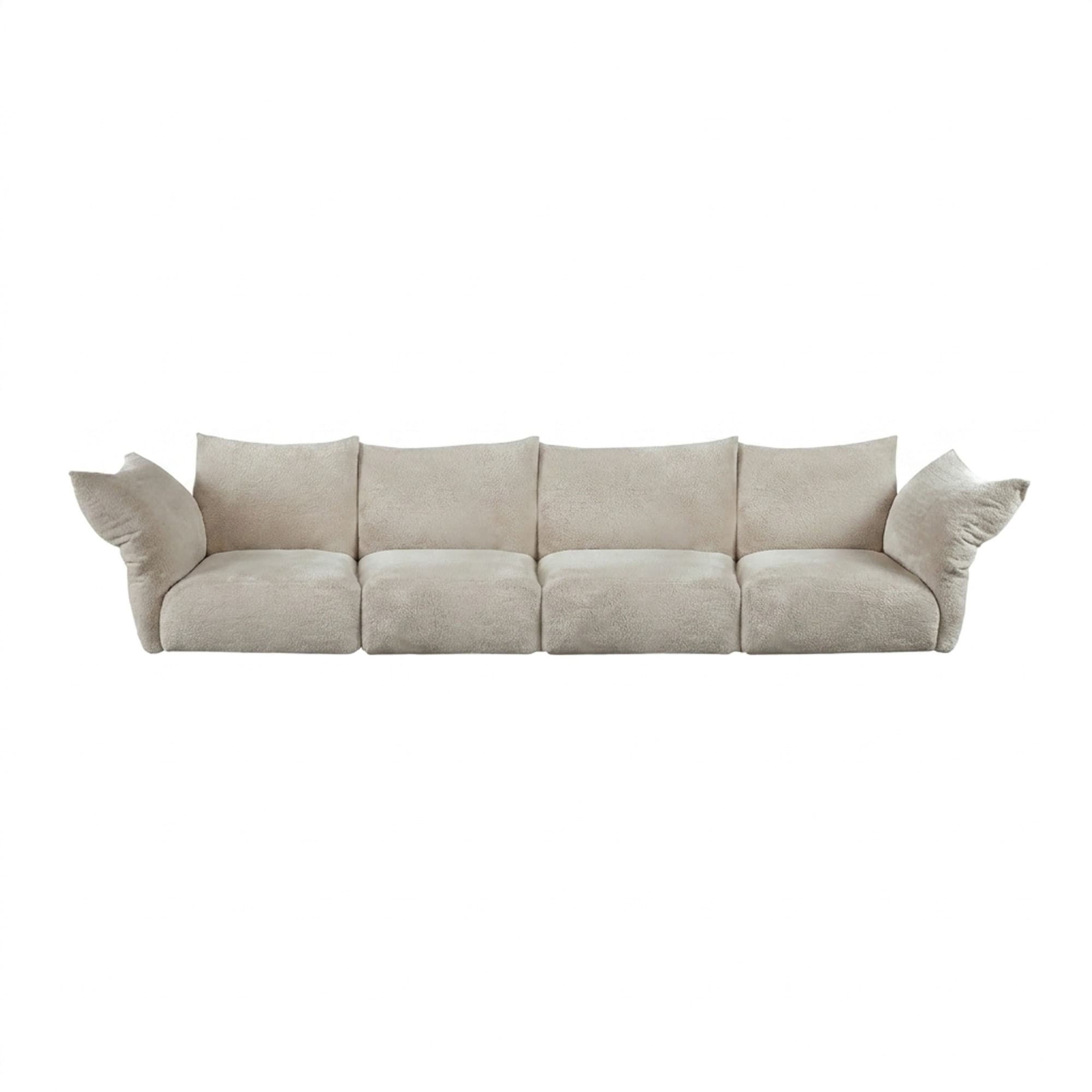 Petal Curved Chenille Sectional Sofa lifestyle 1