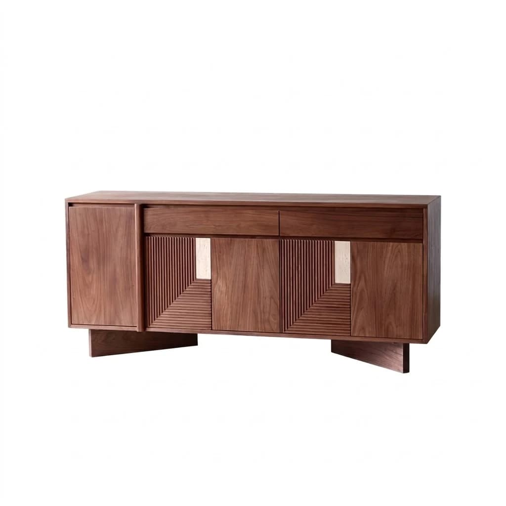 Sculpted Walnut Sideboard lifestyle 1