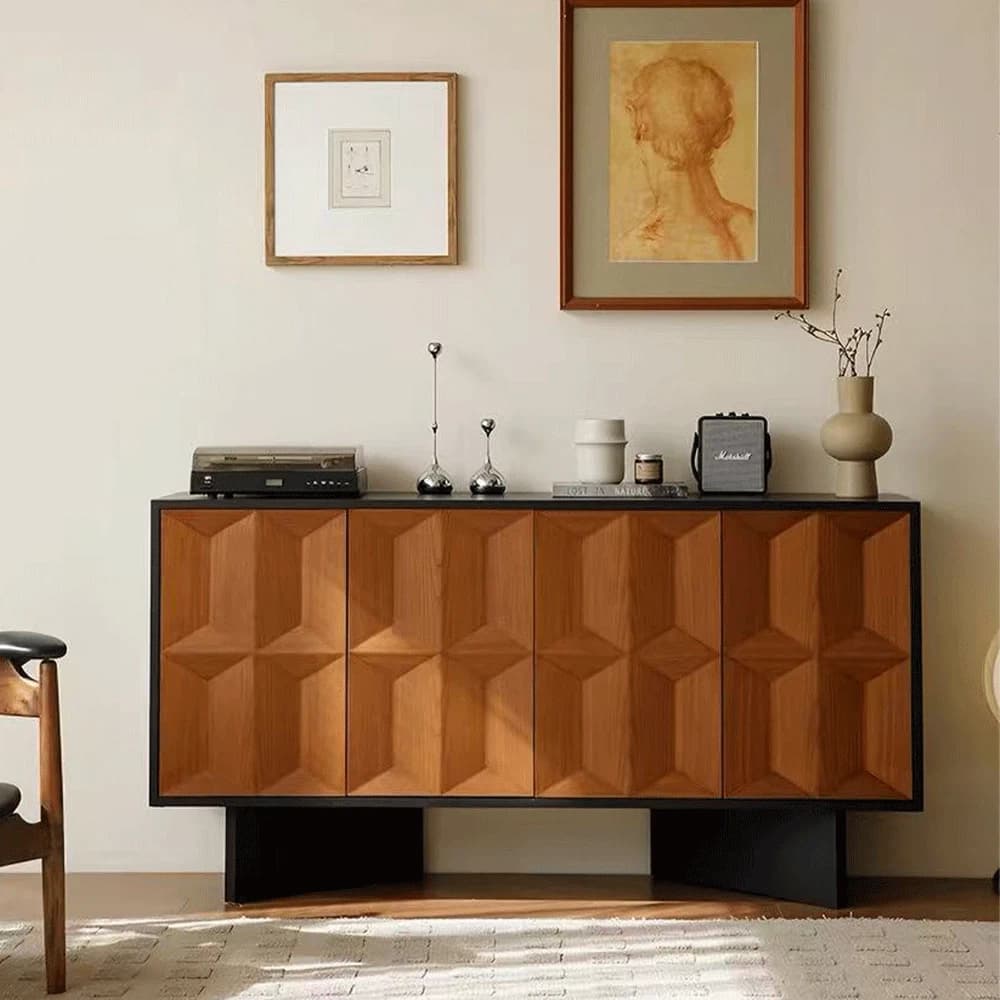 Solid Teak Modern Sideboard lifestyle 2