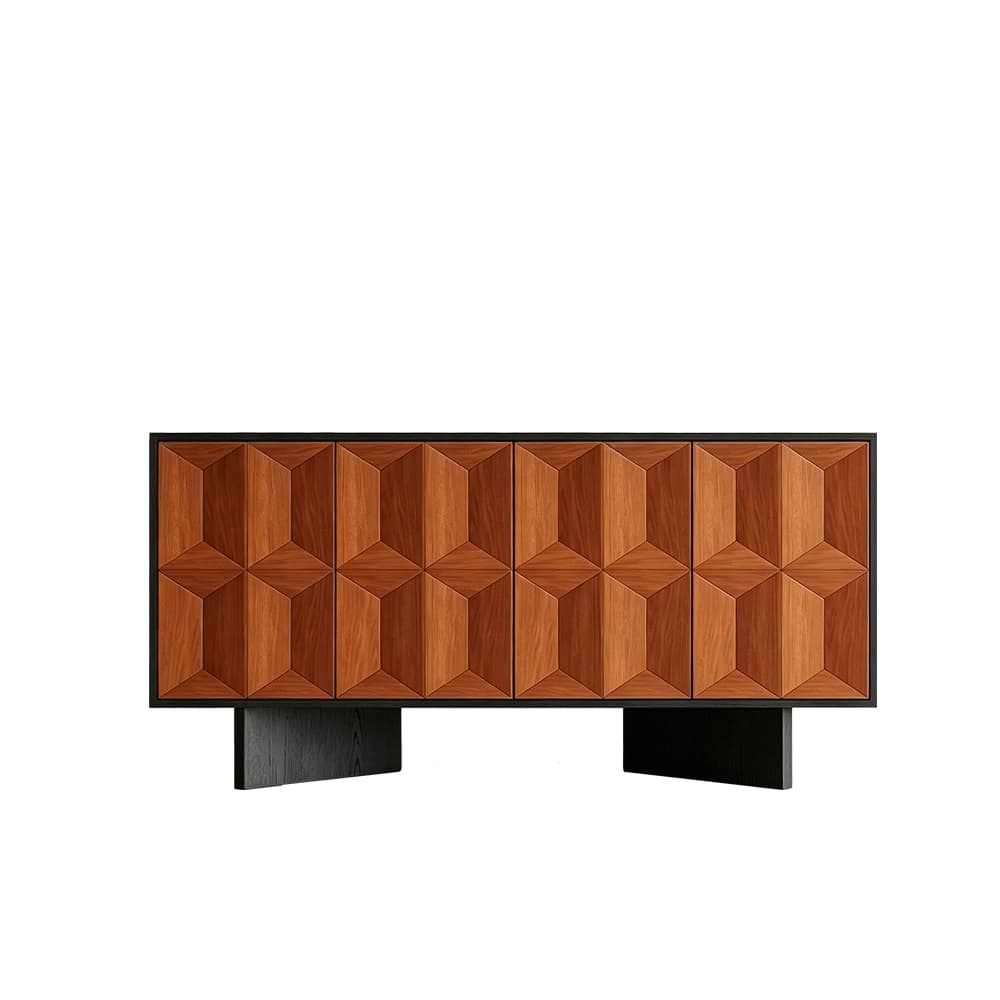 Solid Teak Modern Sideboard lifestyle 3