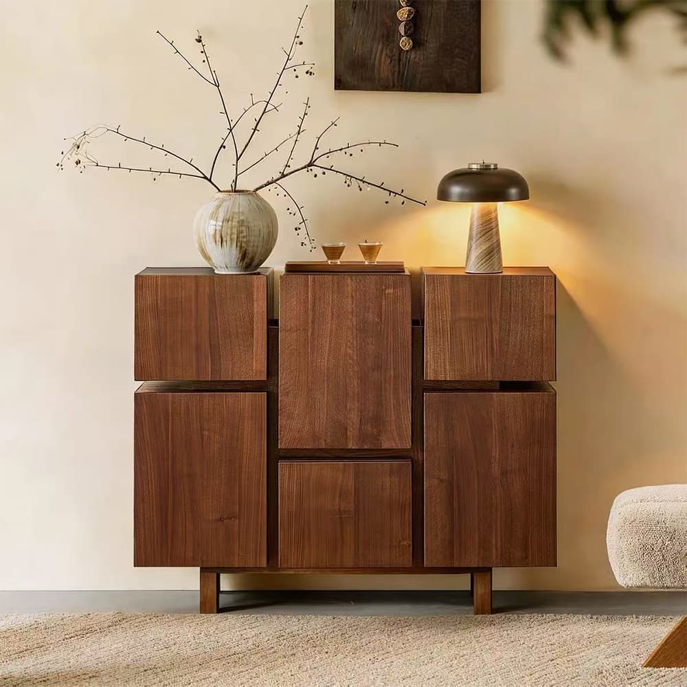 Solid Black Walnut Sideboard Cabinet lifestyle 2