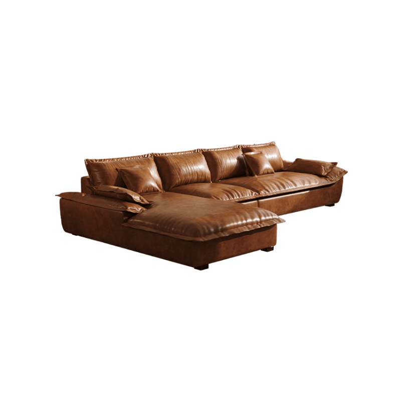 Leather L-Shape Sectional Sofa lifestyle 1