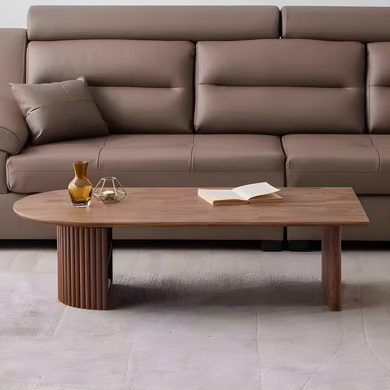 16" Contemporary Oval Coffee Table