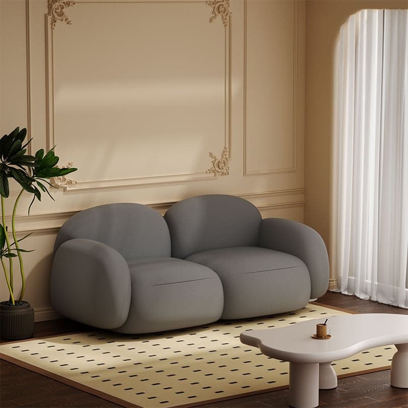 48.5" Organic Modern Curved Sofa
