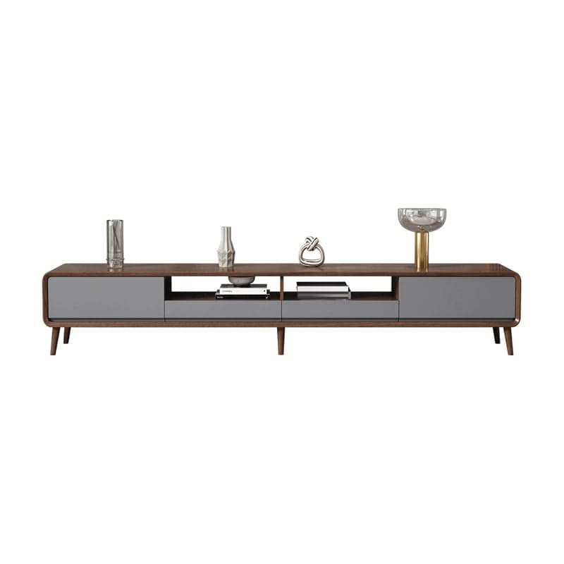 Modern Low Profile Wood TV Stand lifestyle 3