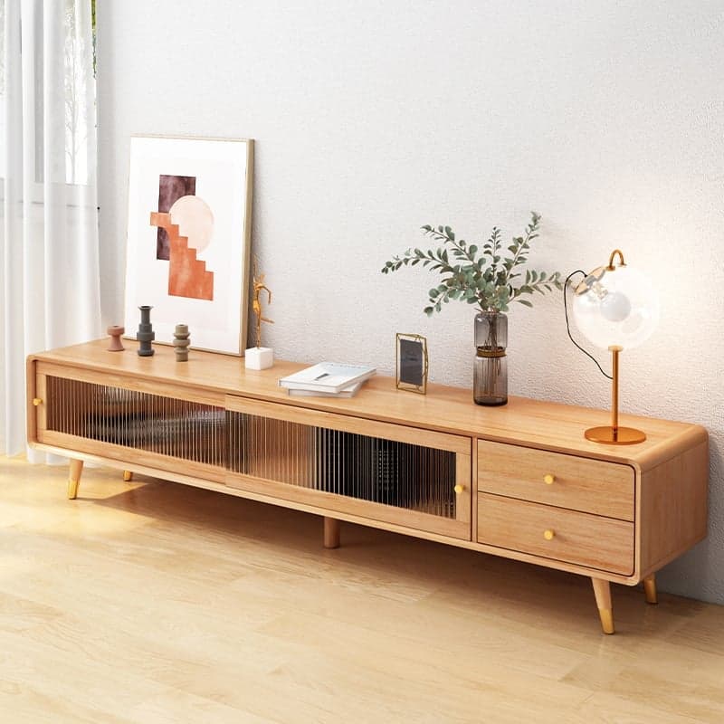 Scandinavian Wood Media Stand lifestyle 3