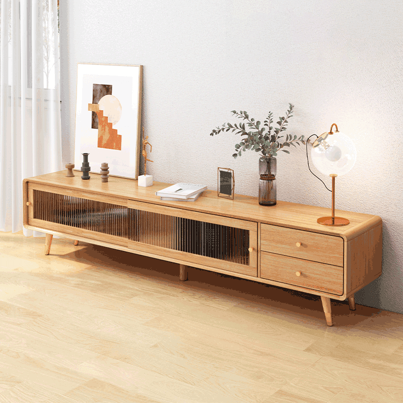 Scandinavian Wood Media Stand lifestyle 1