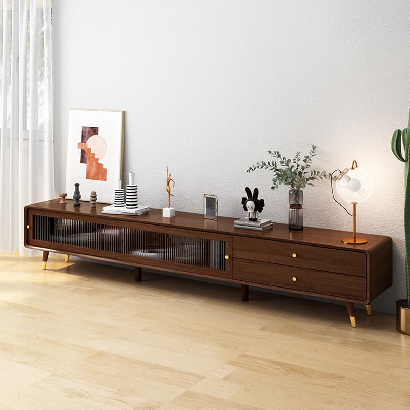 Scandinavian Wood Media Stand