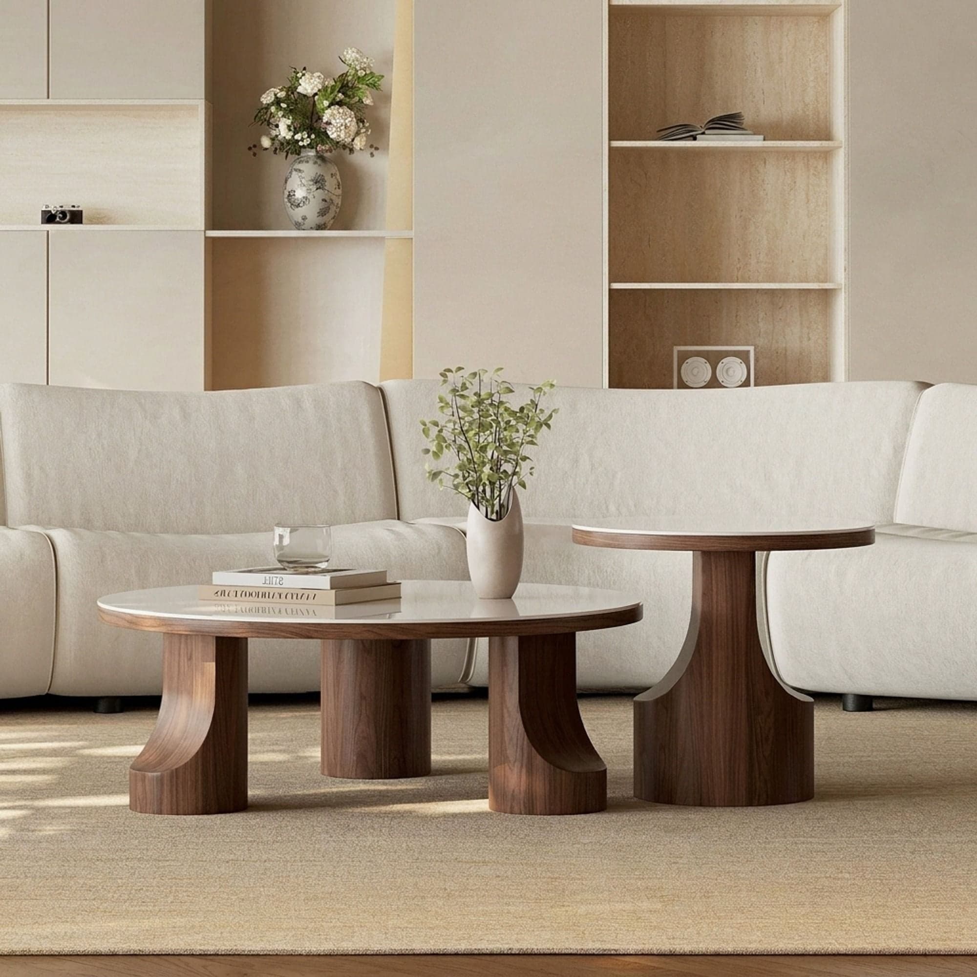 Wabi-Sabi Sintered Stone Coffee Table Set lifestyle 3