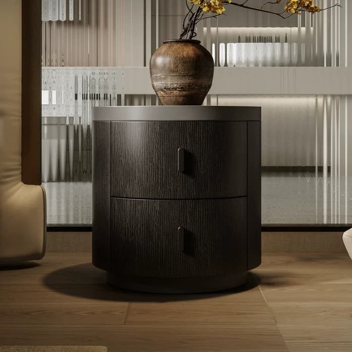 19.7" Organic Modern MDF Nightstand with Drawers
