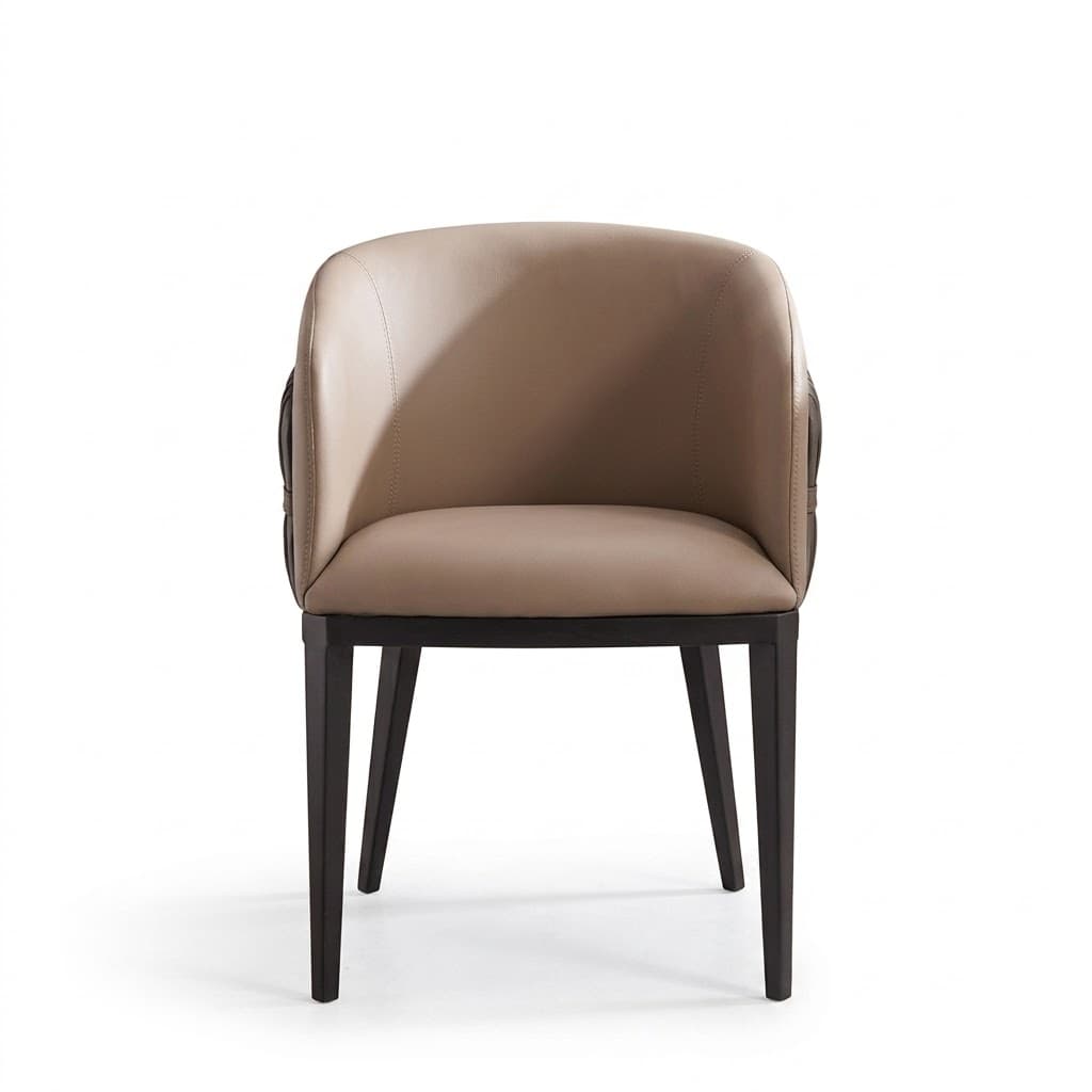 Curved Leather Dining Chair lifestyle 1