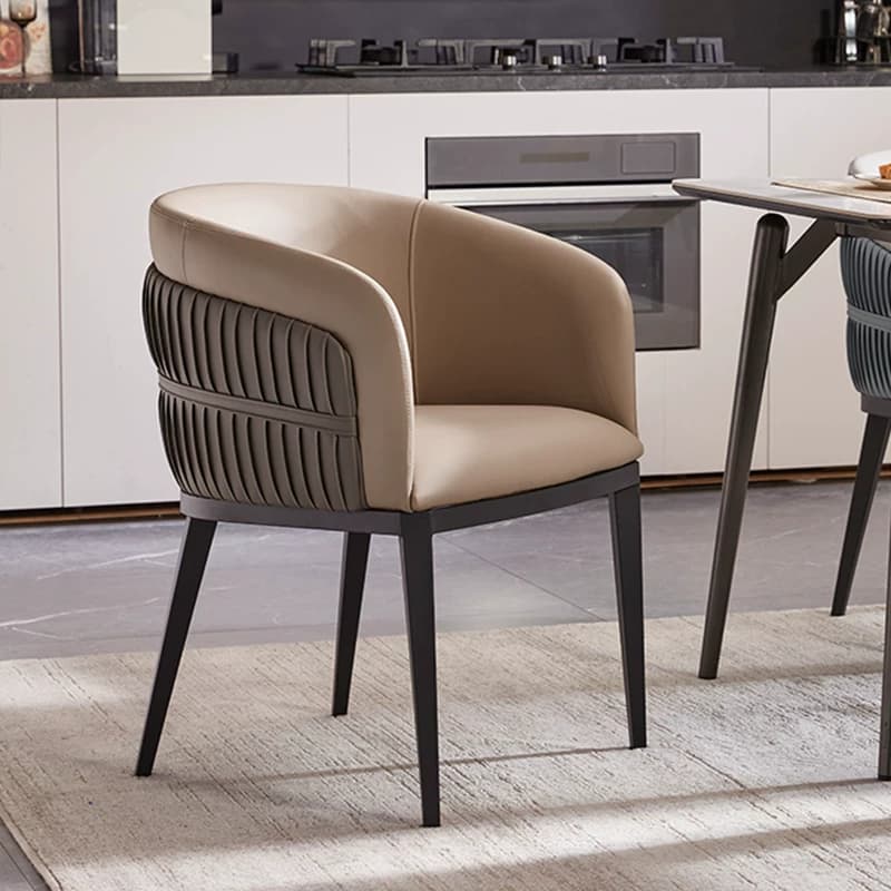 Curved Leather Dining Chair lifestyle 3