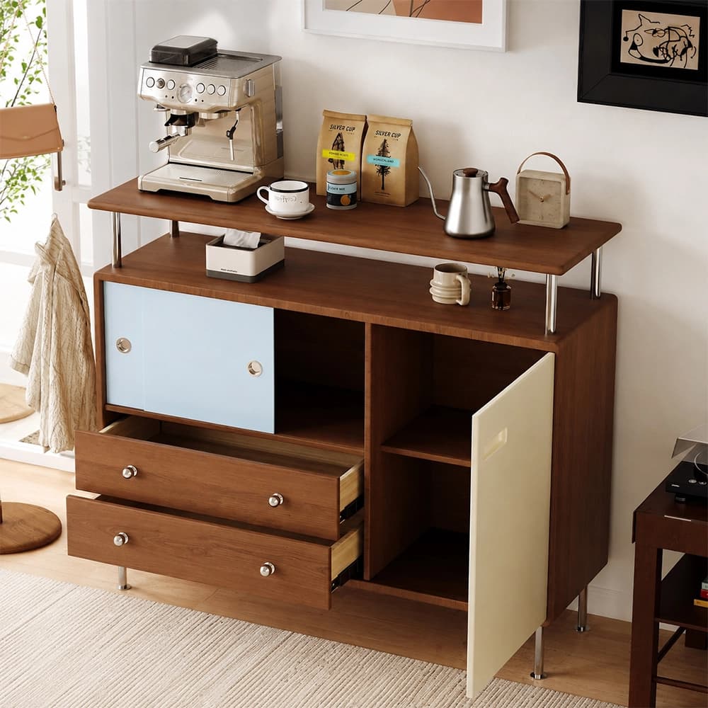 Forli Walnut Wood Credenza lifestyle 3