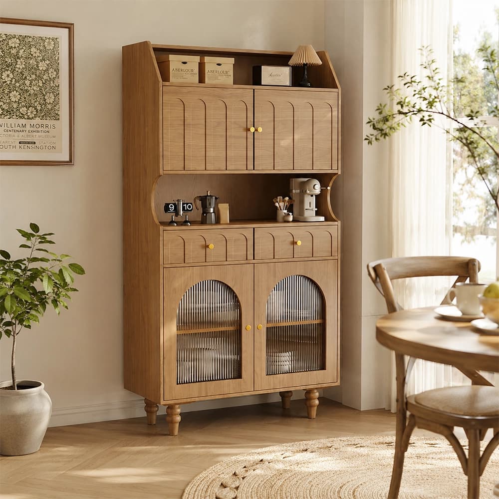 Walnut French Vintage Display Cabinet lifestyle 3