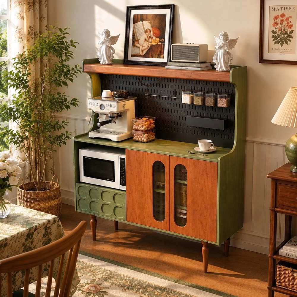 Mid-Century Solid Wood Sideboard lifestyle 2
