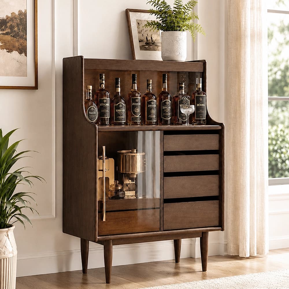 Minimalist Solid Wood Buffet Cabinet lifestyle 2