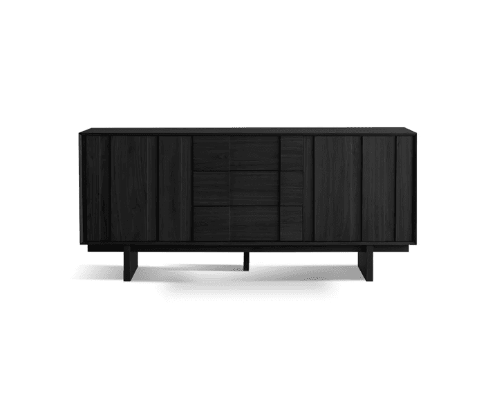 Mid-Century Solid Wood Storage Cabinet lifestyle 1
