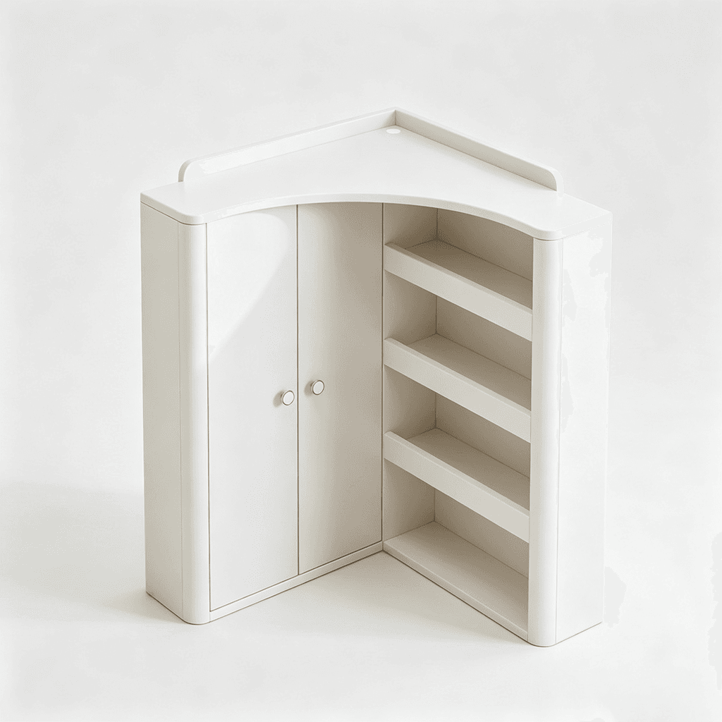 Corner Vanity with Integrated Mirror lifestyle 1