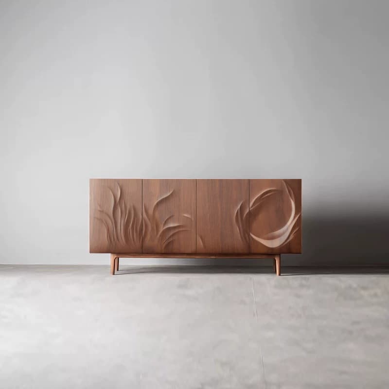 French Carved Solid Wood Sideboard lifestyle 1