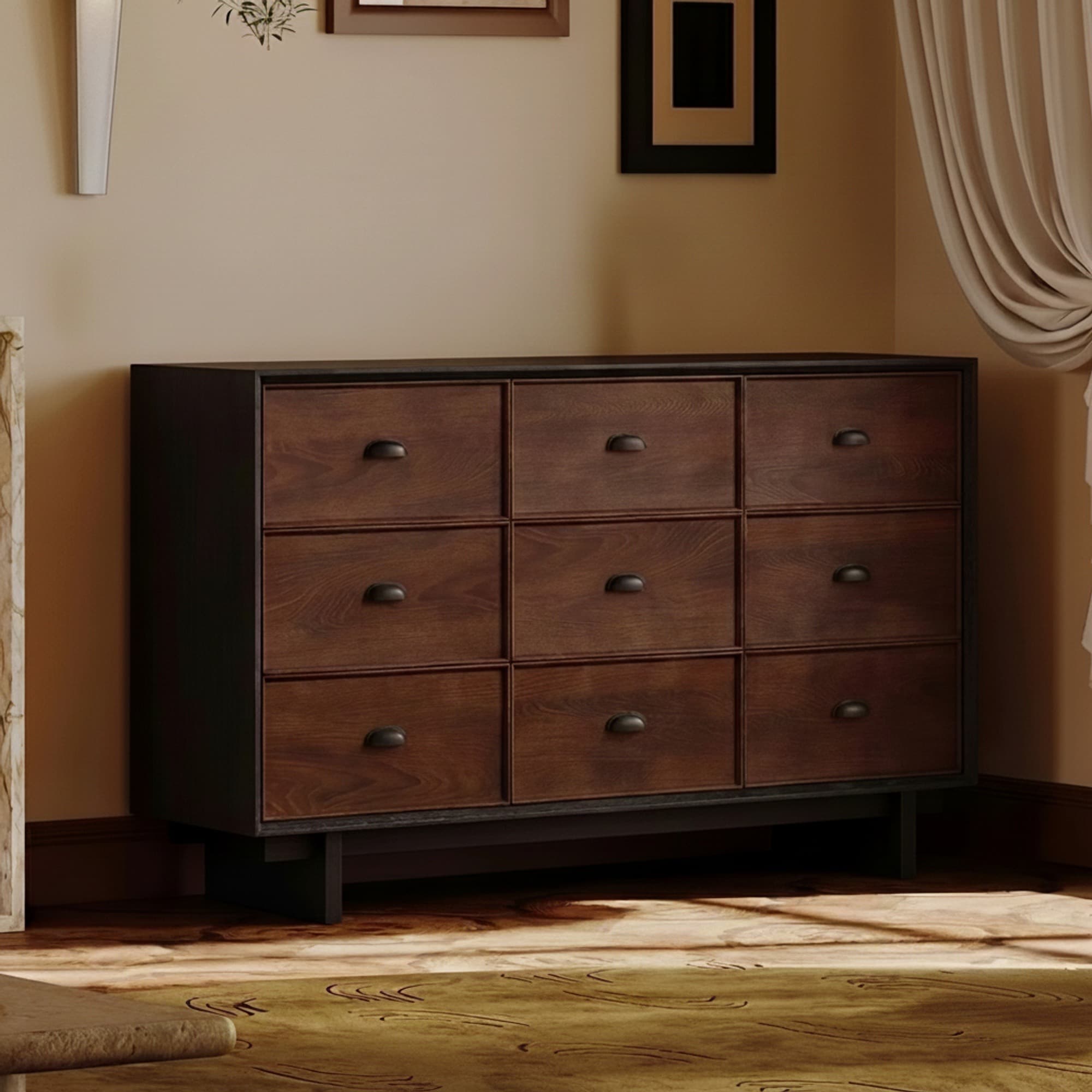 Vintage Solid Wood Sideboard lifestyle 1