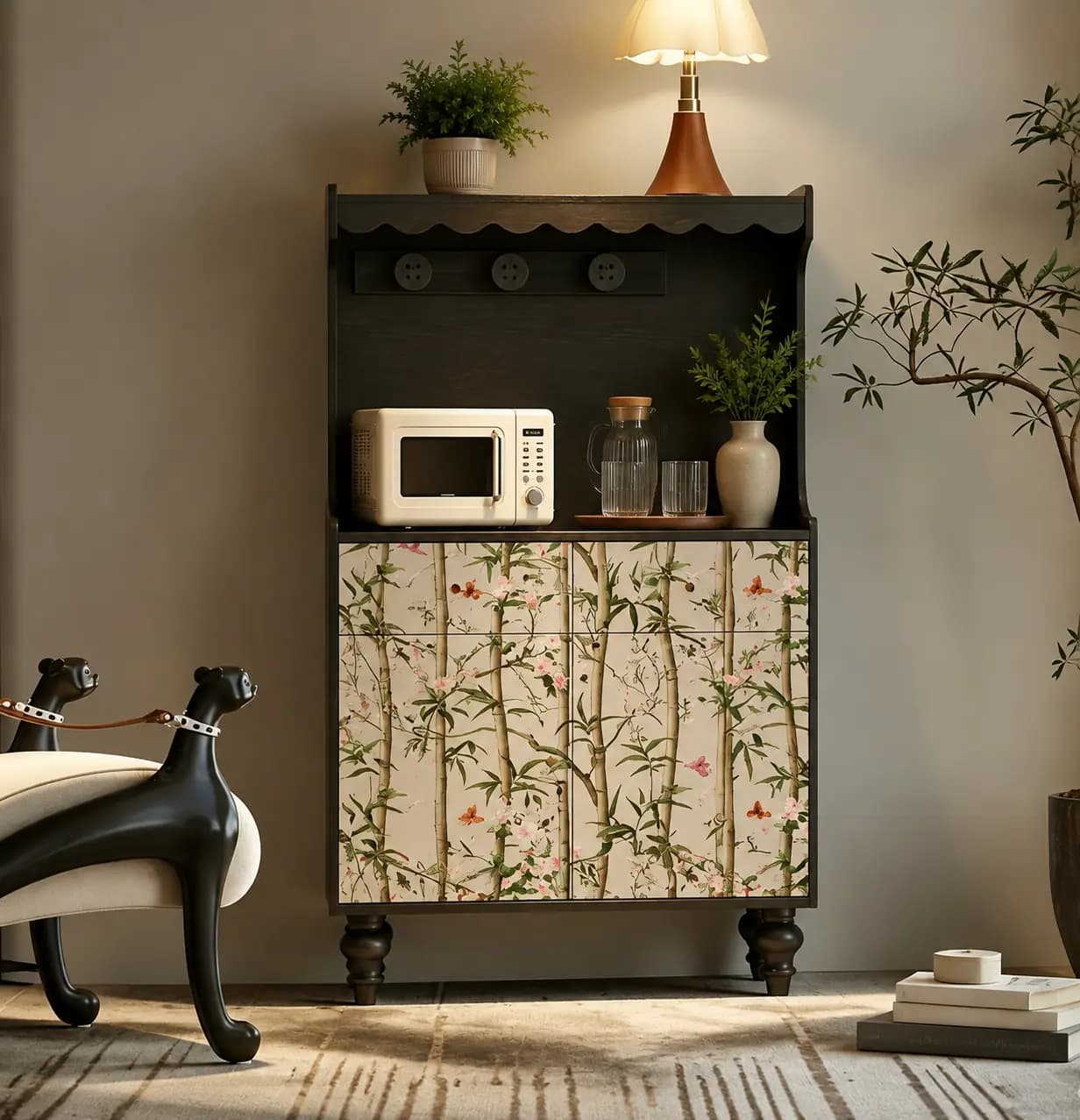 Chinoiserie Solid Wood Sideboard lifestyle 1