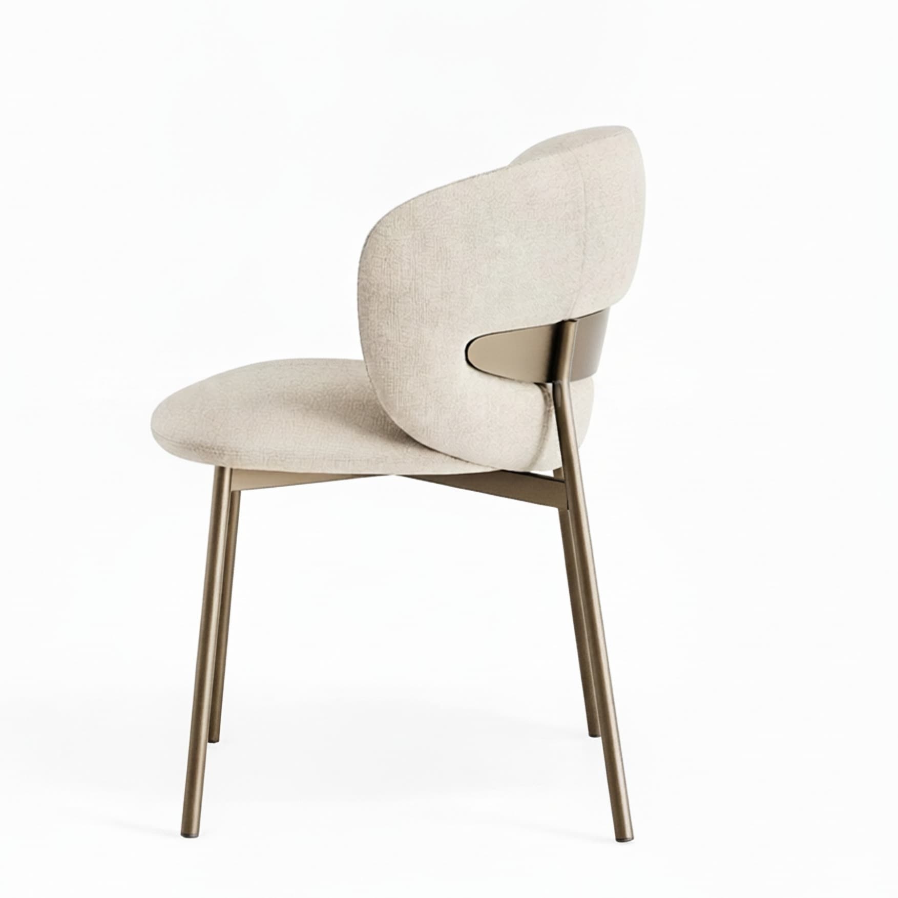 Armless Linen Upholstered Dining Chair lifestyle 1