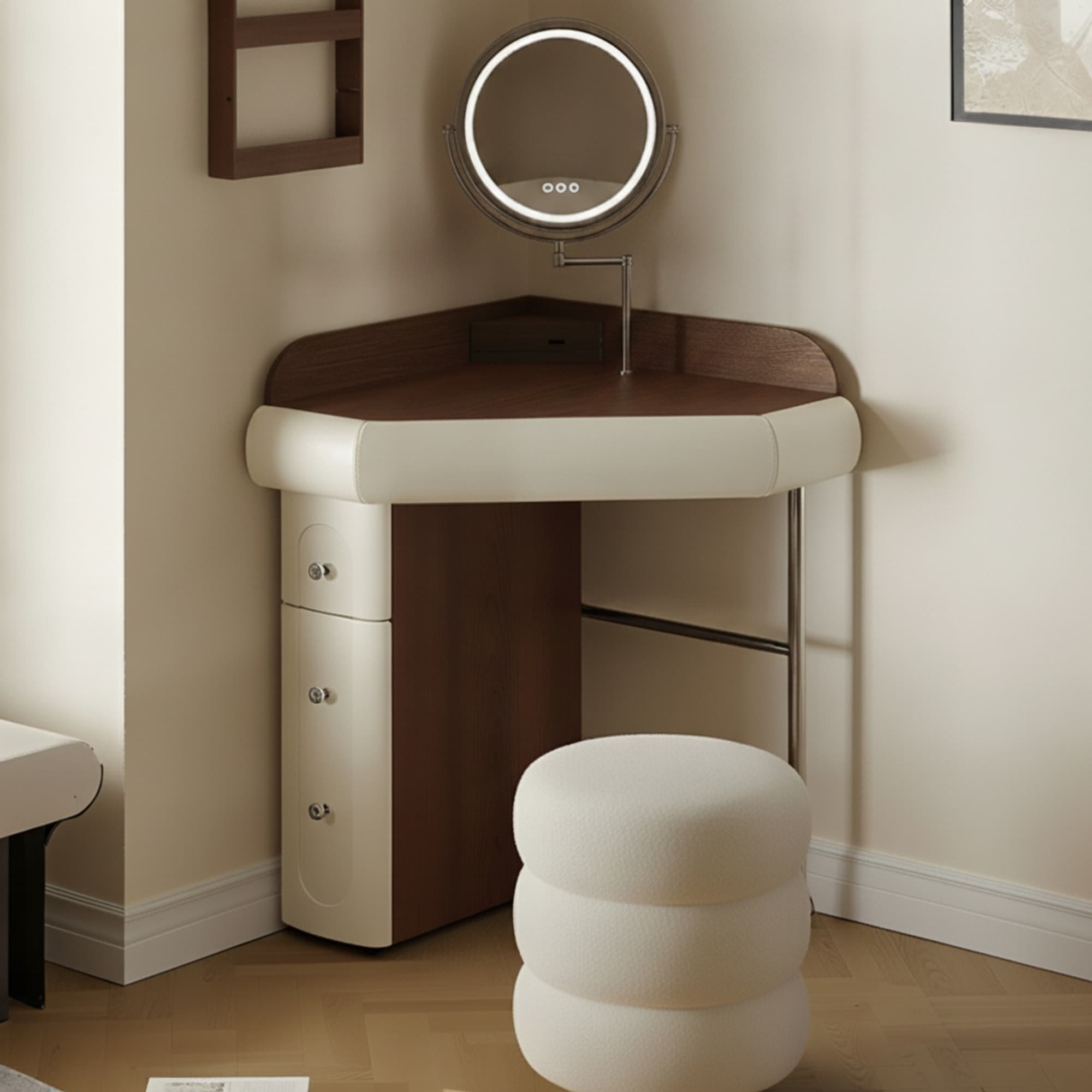 Wall-Mounted Corner Dressing Table lifestyle 2