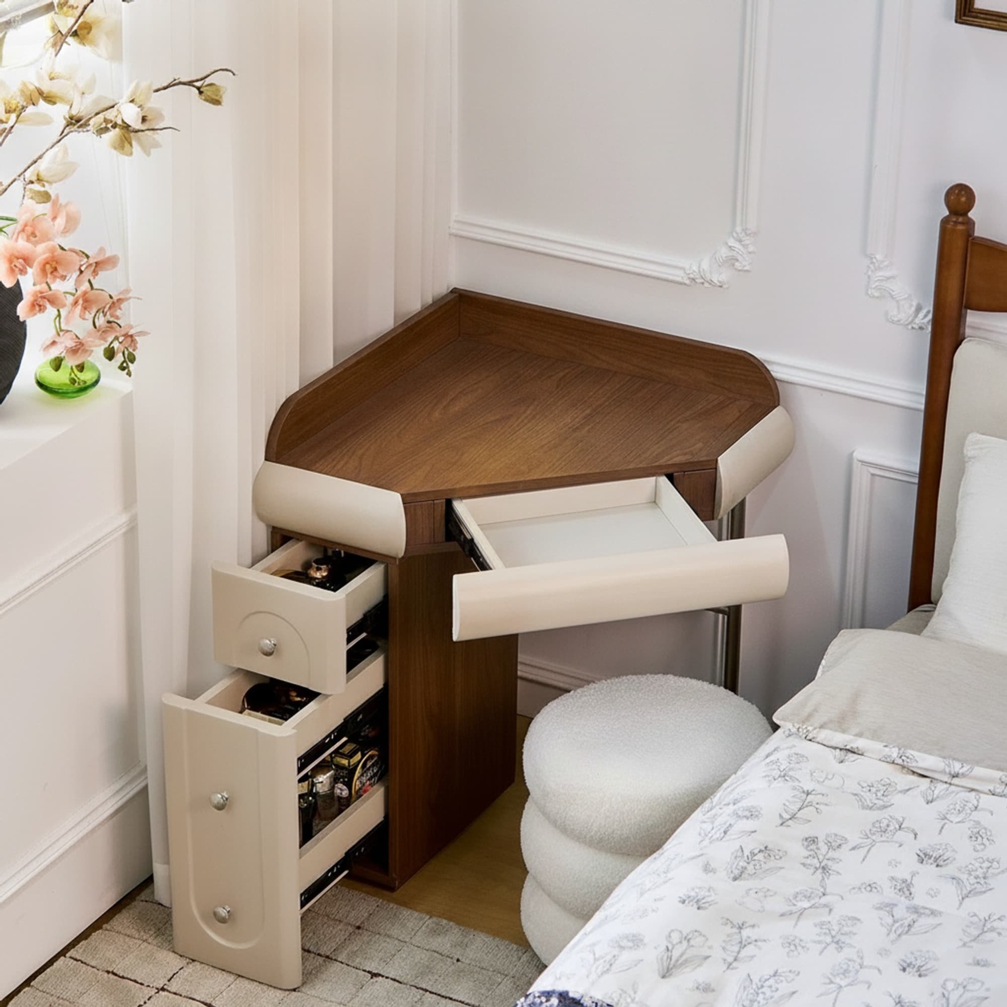 Wall-Mounted Corner Dressing Table lifestyle 3