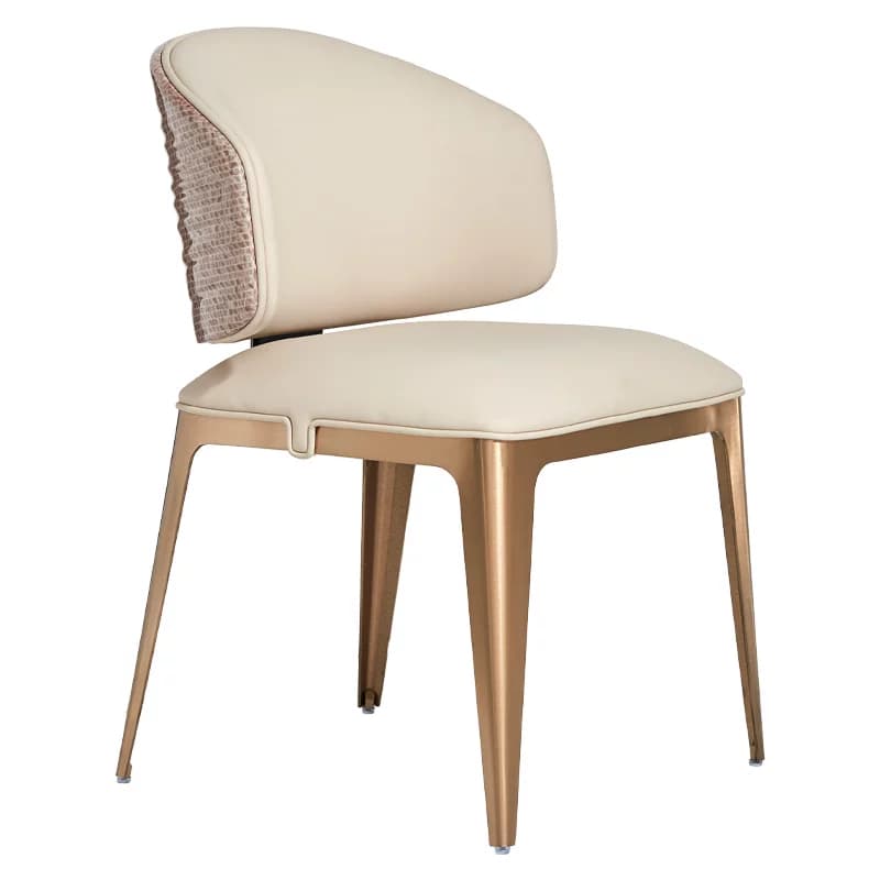 Sculptural Faux Leather Dining Chair lifestyle 1
