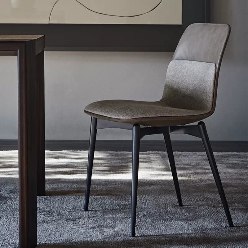 Armless Leather Dining Chair lifestyle 1