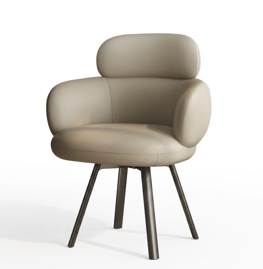 Minimalist Leather Dining Chair lifestyle 1