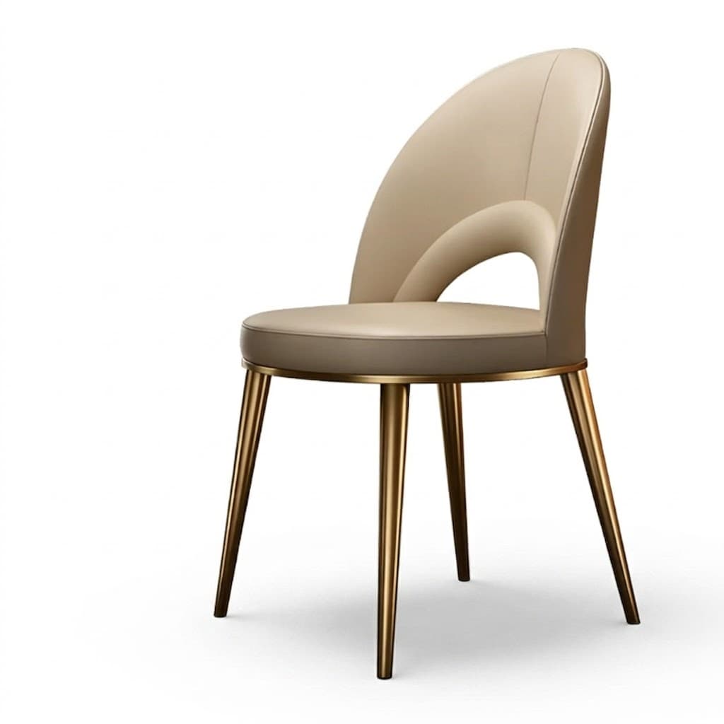 Upholstered Curved Dining Chair lifestyle 1