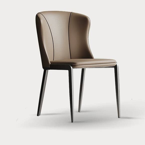 Minimalist Faux Leather Dining Chair lifestyle 1