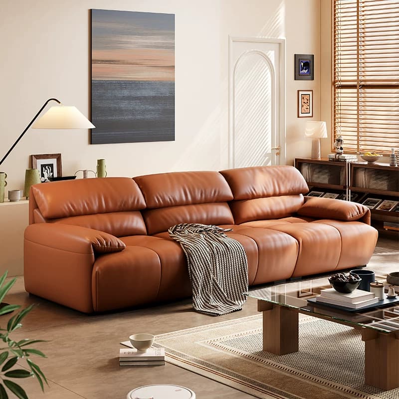 Retro Elephant Ear Leather Sofa lifestyle 3