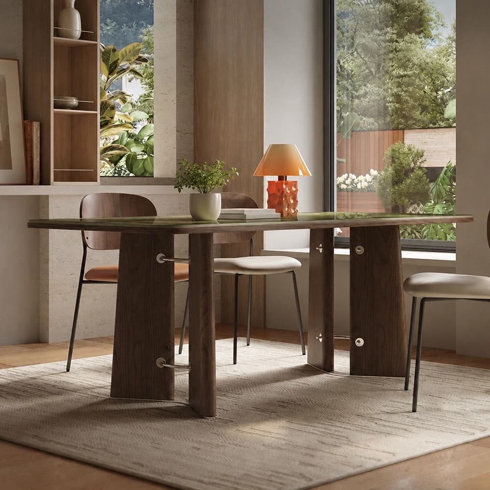 Avocado Green Marble Dining Table lifestyle 2