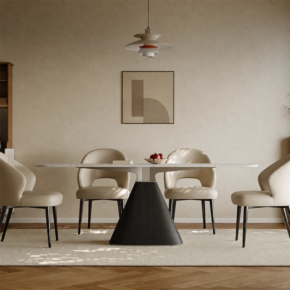 Marble Dining Table, Frustum Base lifestyle 2