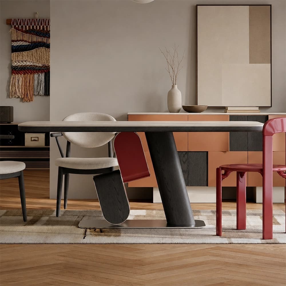 Sculptural Base Dining Table lifestyle 2