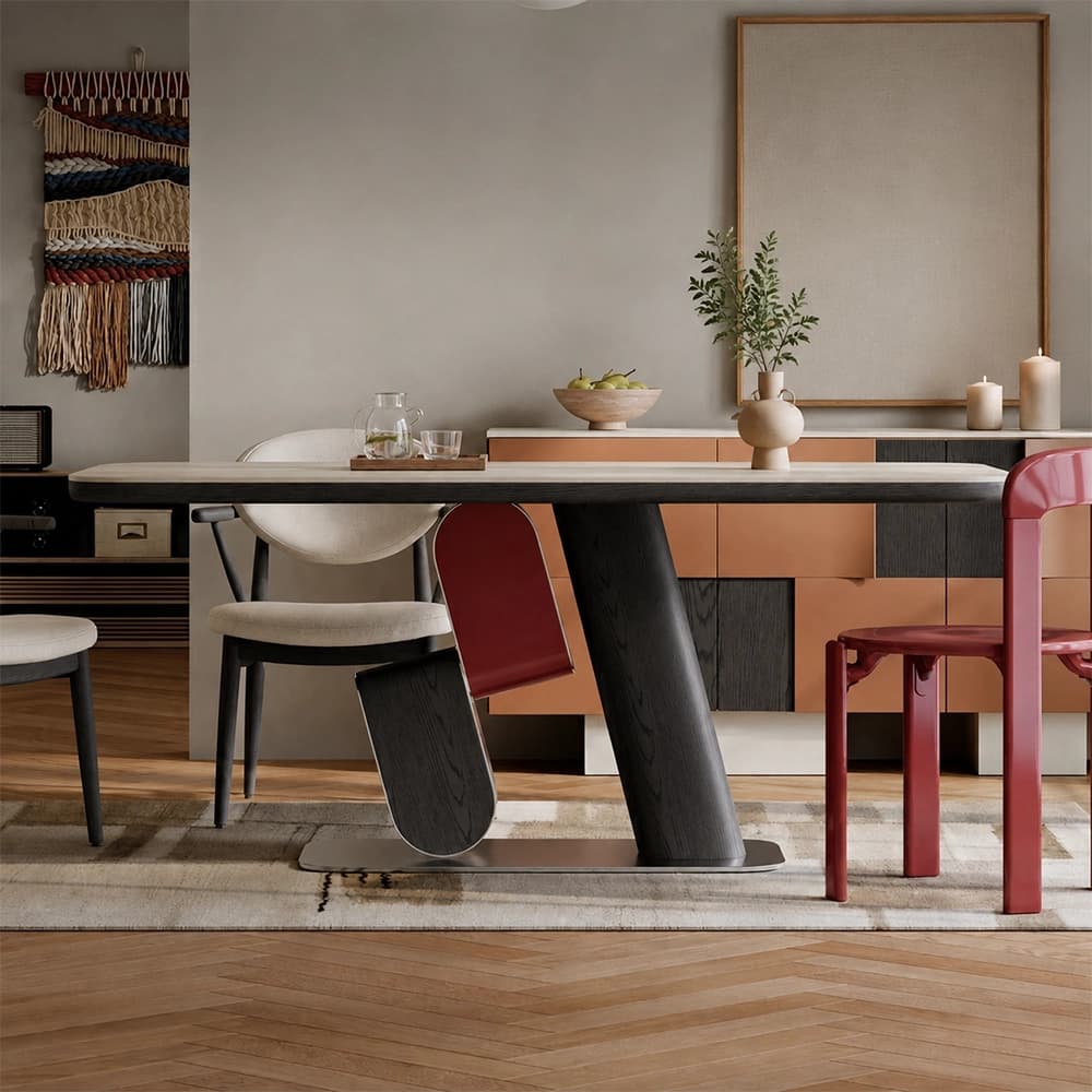 Sculptural Base Dining Table lifestyle 1