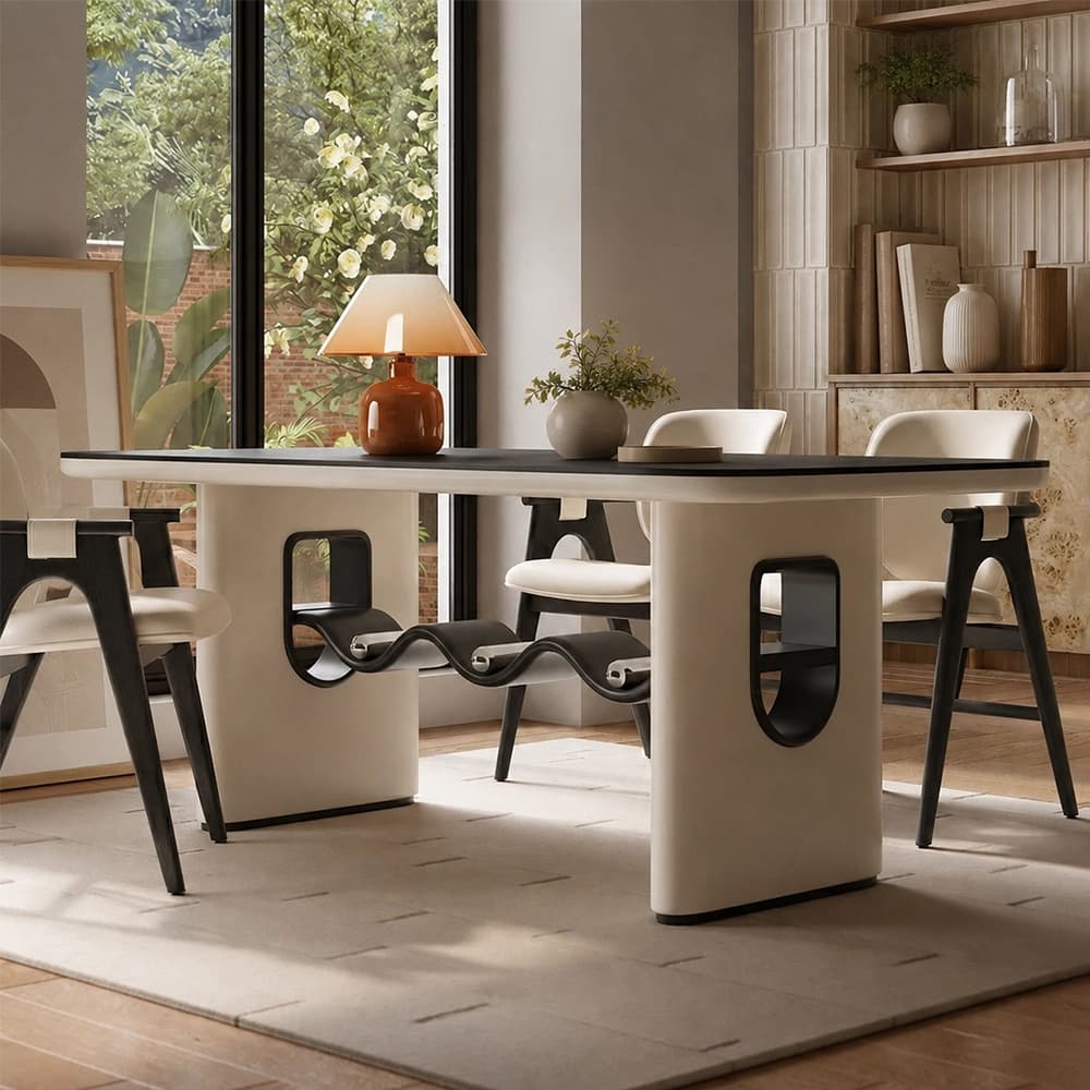 Minimalist Stone Dining Table lifestyle 2