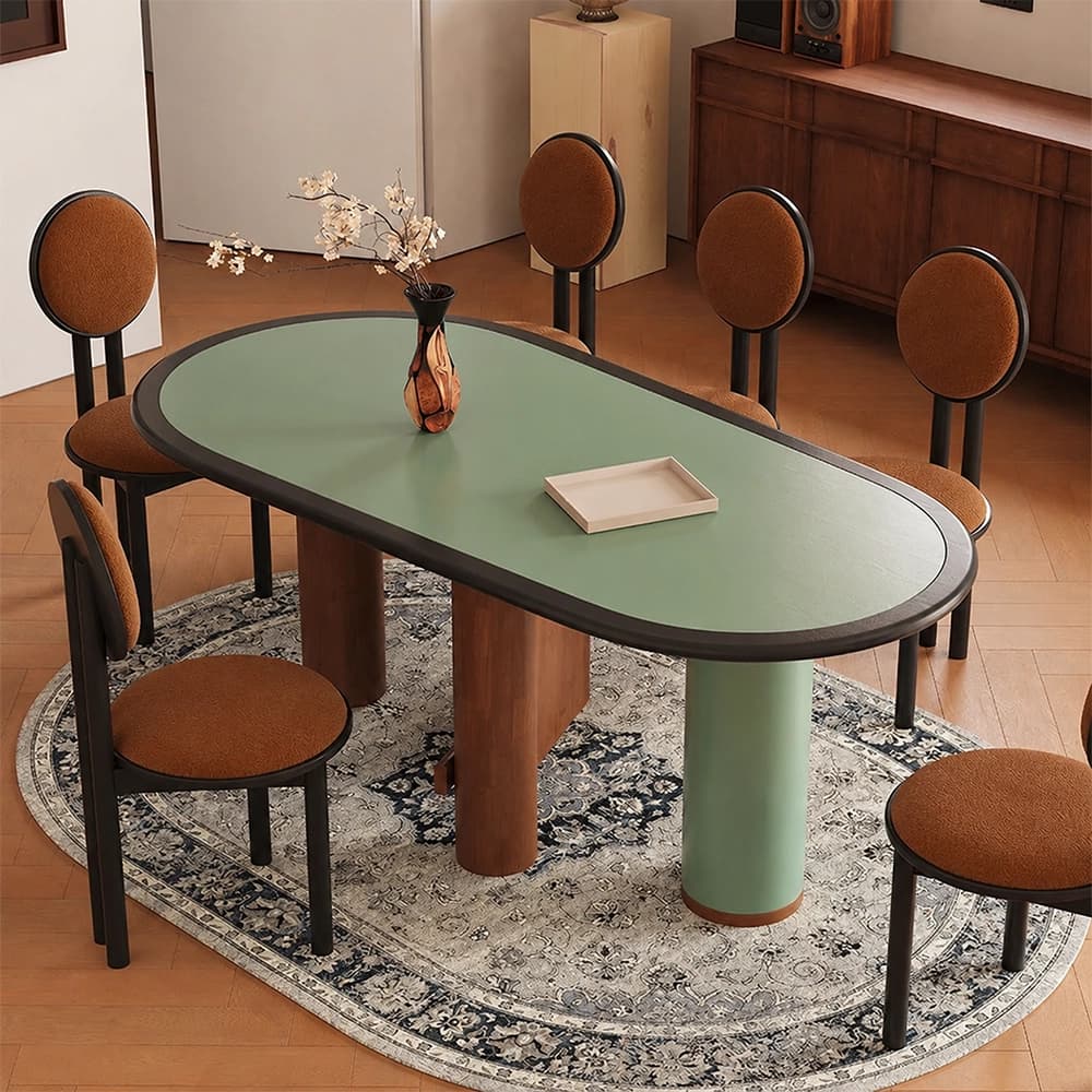 Oval Lacquered Wood Dining Table lifestyle 3